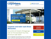 Tablet Screenshot of carportfabrik.de